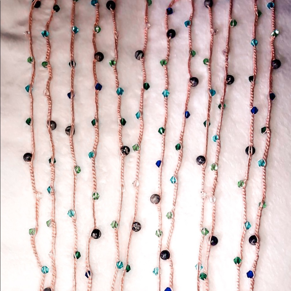 beachy gemstone beaded necklace